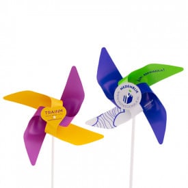 Windmolentjes 18 cm bedrukken - kunstof - 116g/m2 - 4 wieken