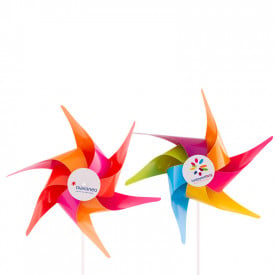 Windmolentjes 21 cm bedrukken - kunststof - 200g/m2 - 6 wieken