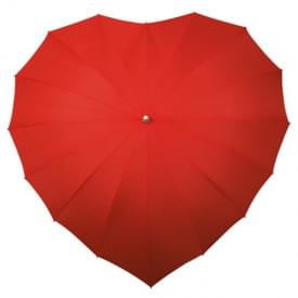 Windproof hartvormige paraplu-Rood