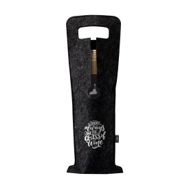 Wine Bag-to-Give GRS RPET wijntas-Zwart
