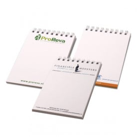 Wire-o Memoblok 120x170-Full colour-Wit, #FFFFFF