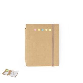 Wombax memoblok - A6 - 70 vellen - 15 plakbriefjes en 75 mini plakbriefjes - inclusief balpen - gerecycled karton