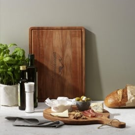 Wooosh serveerplank – FSC acaciahout – handgreep en touw