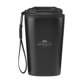 Wooosh RCS Varga koffiebeker 400ml - gerecylced RVS - dubbelwandig - lekvrij - met draaglus