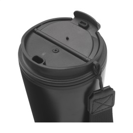 Wooosh RCS Varga koffiebeker 400ml - gerecylced RVS - dubbelwandig - lekvrij - met draaglus