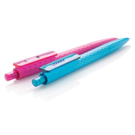 X3 balpen - kunststof - blauwe inkt - klikmechanisme
