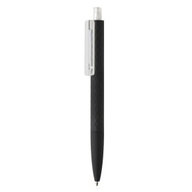 X3 balpen - kunststof - blauwe inkt - smooth touch - zwart
