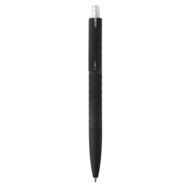 X3 balpen - kunststof - blauwe inkt - smooth touch - zwart