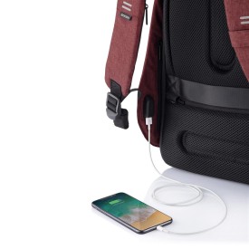 Bobby Hero small rugzak - 10,5L - rPET polyester - USB poort - laptopvak - anti diefstal