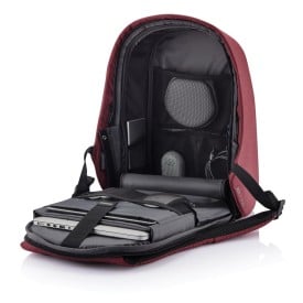 Bobby Hero small rugzak - 10,5L - rPET polyester - USB poort - laptopvak - anti diefstal