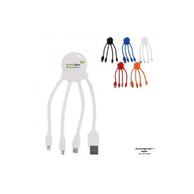 Xoopar Eco Octopus - rPET en biologisch kunststof - 3 connectors