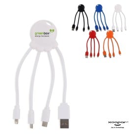 Xoopar Eco Octopus - rPET en biologisch kunststof - 3 connectors