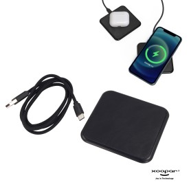Xoopar iné snellader - 15W - gerecycled leer - draadloos