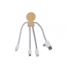 Xoopar Mr. Bio Bamboo Charging Cable-Natuur
