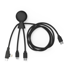 Xoopar Mr. Bio Long Multi Kabel USB-C 1 Meter-Zwart