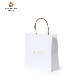 Yeman papieren tas 100 g/m² - A5+ - wit - gedraaid koord