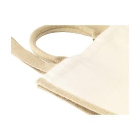 Yucatan shopper - jute en organisch canvas - 320 g/m2 - 30 x 33 x 19 cm - GOTS - korte en lange hengsels