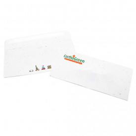 Zaadpapier envelop DL-Wit