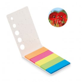 Memo Seed - zelfklevende memo's - papier - 5 kleuren - 8,3 x 5,4 cm