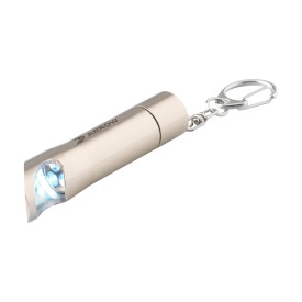 Zaklamp - aluminium - fles opener - sleutelhanger met karabijnhaak-Titanium