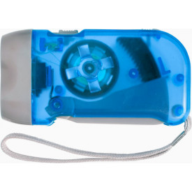 Zaklamp frosted met 2 LED lampjes-Kobaltblauw