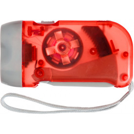 Zaklamp frosted met 2 LED lampjes-Rood-Zonder opdruk