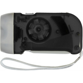 Zaklamp frosted met 2 LED lampjes-Zwart-Zonder opdruk