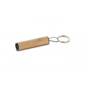 Zaklamp - bamboe - met sleutelhanger