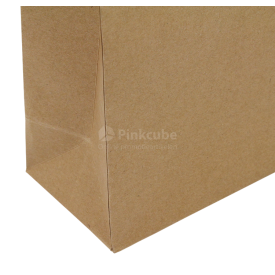 Luxe papieren kraft tas 180 g/m² - A5 - bruin - met omslag - papieren koord