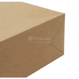Luxe papieren kraft tas 180 g/m² - A5 - bruin - met omslag - papieren koord