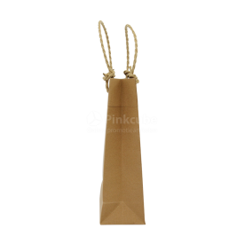 Luxe papieren kraft tas 180 g/m² - A5 - bruin - met omslag - papieren koord