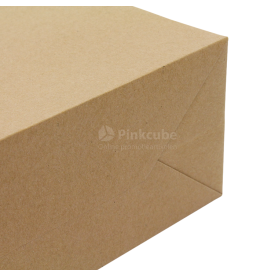 Luxe papieren kraft tas 180 g/m² - A4+ - bruin - met omslag - papieren koord