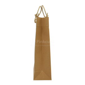 Luxe papieren kraft tas 180 g/m² - A4+ - bruin - met omslag - papieren koord