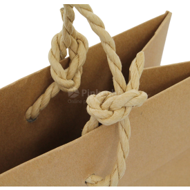 Luxe papieren kraft tas 180 g/m² - A4+ - bruin - met omslag - papieren koord