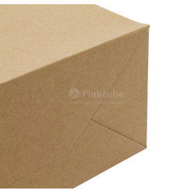 Luxe papieren kraft tas 180 g/m² - A3 - bruin - met omslag - papieren koord
