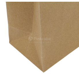 Luxe papieren kraft tas 180 g/m² - A3 - bruin - met omslag - papieren koord