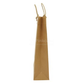 Luxe papieren kraft tas 180 g/m² - A3 - bruin - met omslag - papieren koord
