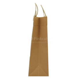 Luxe papieren kraft tas 180 g/m² - A3 liggend - bruin - met omslag - papieren koord