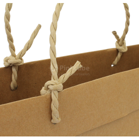 Luxe papieren kraft tas 180 g/m² - A3 liggend - bruin - met omslag - papieren koord