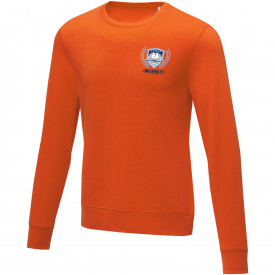Zenon heren sweater met ronde hals-Oranje