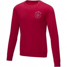 Zenon heren sweater met ronde hals-Rood