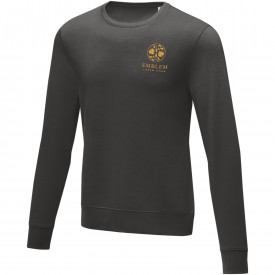 Zenon heren sweater met ronde hals-Storm grey