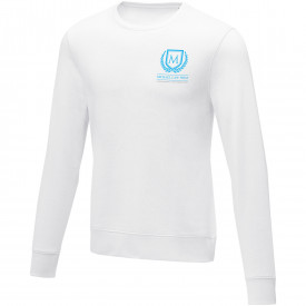 Zenon heren sweater met ronde hals-Wit