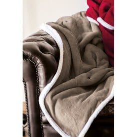 Plaid - 200gr/m² - polyester/sherpa - met lint
