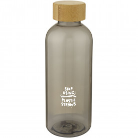 Ziggs 650 ml GRS sportfles van gerecycled plastic-Transparant charcoal
