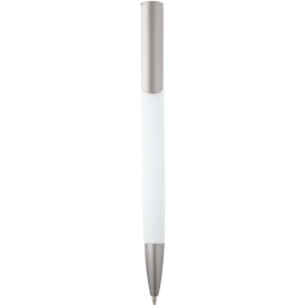 Ziggur balpen van aluminium (blauwe inkt)-Wit