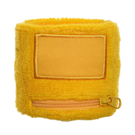 Zip Zweetbandje met label-Geel