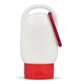 Zonnebrandlotion met Karabijnhaak SPF30 Gerecycled Materiaal-Rood