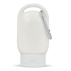 Zonnebrandlotion met Karabijnhaak SPF30 Gerecycled Materiaal-Wit