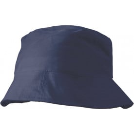 Zonnehoed katoen-Blauw-Zonder opdruk